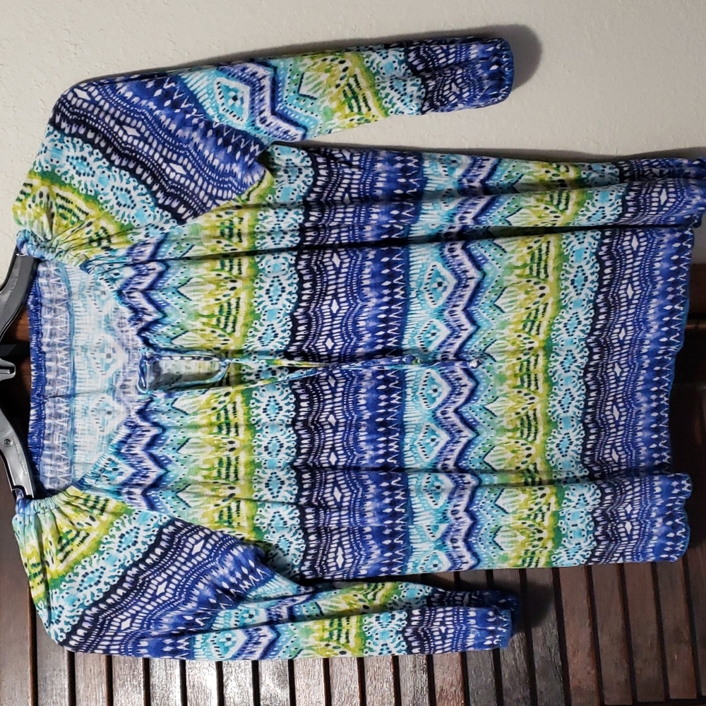 Drawstring neck top